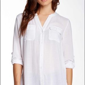 Sandra Ingrish Long Sleeve Dobby Tunic NWT  Sz XL